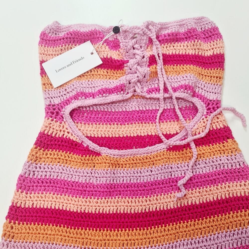 Lovers and Friends Alexia Mini Dress in Pink Multi Large - Picture 4 of 10